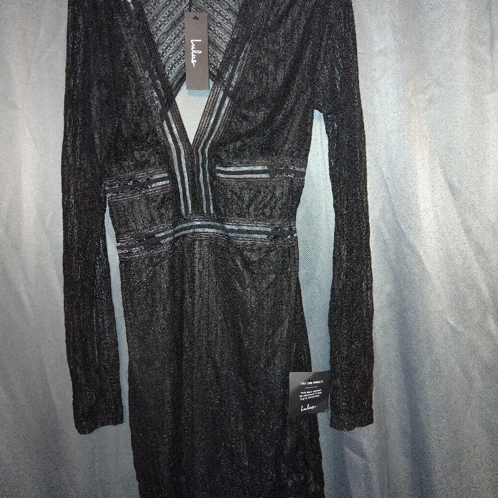Large Lulus black lace dress